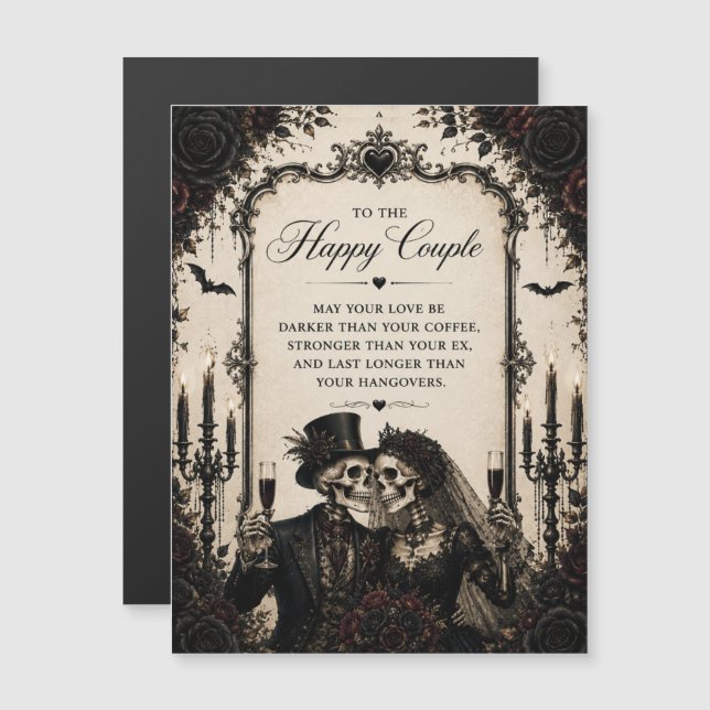 Congratulations Gothic Happy Couple  Wedding (Front/Back)