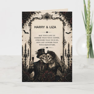 Congratulations Gothic Happy couple wedding Card