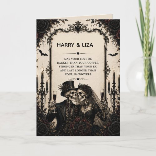 Congratulations Gothic Happy couple  wedding Card