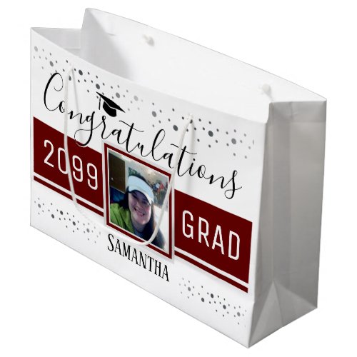 Congratulations Grad Any Year Confetti Large Gift Bag