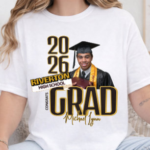 Congratulations Grad Class of 2028 Custom Photo T-Shirt