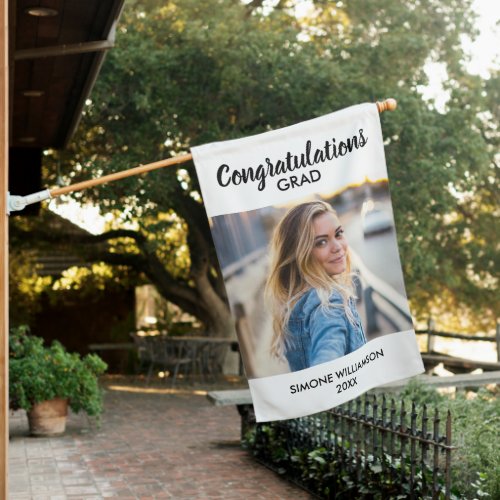 Congratulations Grad Custom Photo White House Flag