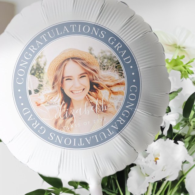 Congratulations Grad Modern Custom Photo Balloon (Creator Uploaded)
