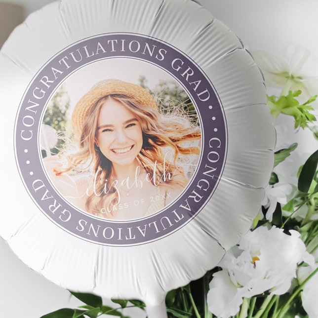 Congratulations Grad Modern Custom Photo Balloon (Creator Uploaded)