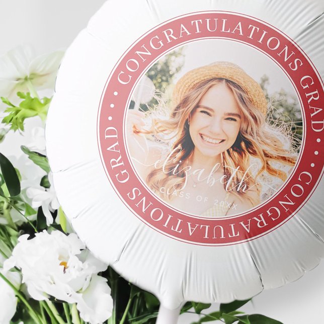 Congratulations Grad Modern Custom Photo Balloon (Creator Uploaded)