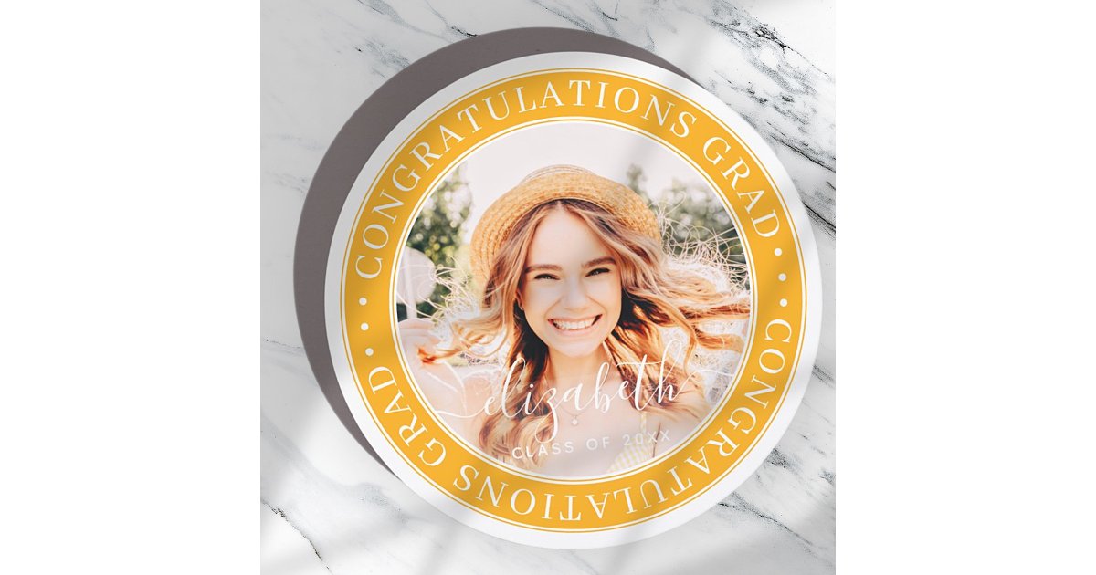 Congratulations Grad Modern Custom Photo Car Magne Magnet | Zazzle