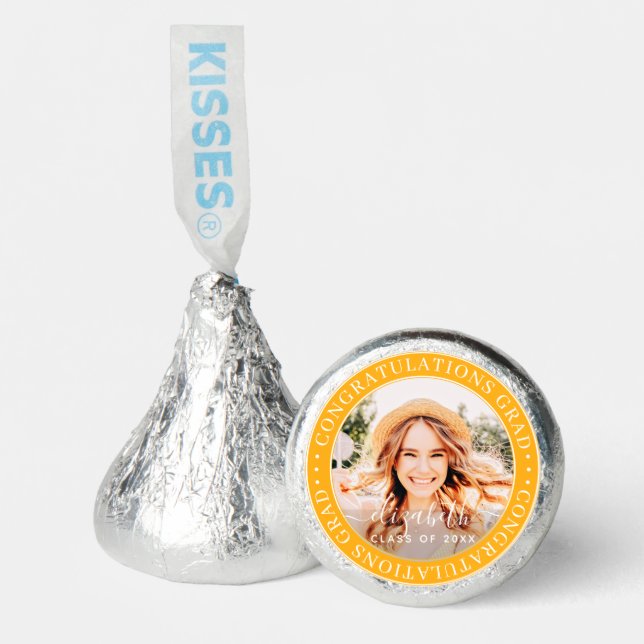 Congratulations Grad Modern Custom Photo Hershey®'s Kisses® (Front)