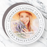 Congratulations Grad Modern Simple Elegant Photo Car Magnet<br><div class="desc">This simple and classic design is composed of serif typography and add a custom photo.</div>