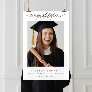 Congratulations Grad Party Script Selfie Frame Foam Board