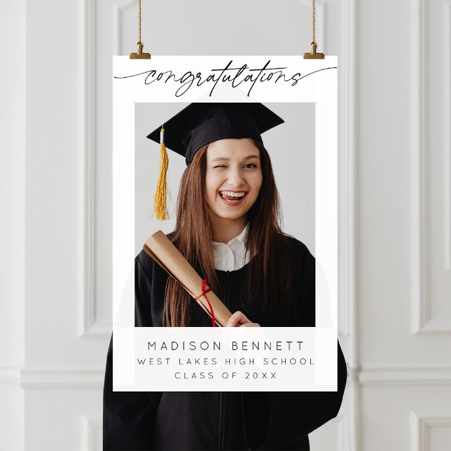 Congratulations Grad Party Script Selfie Frame Foam Board (Creator Uploaded)