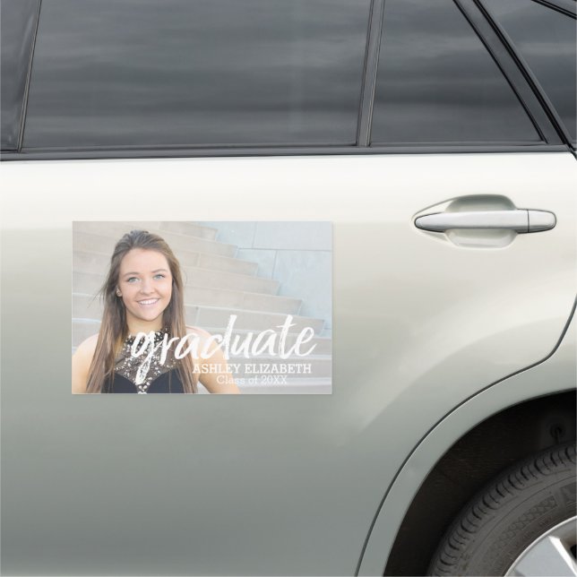 Congratulations Grad Photo for Graduation Party Car Magnet (In Situ)