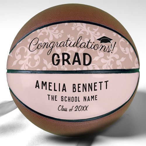 Congratulations Grad Pink Ornament Graduation Basketball