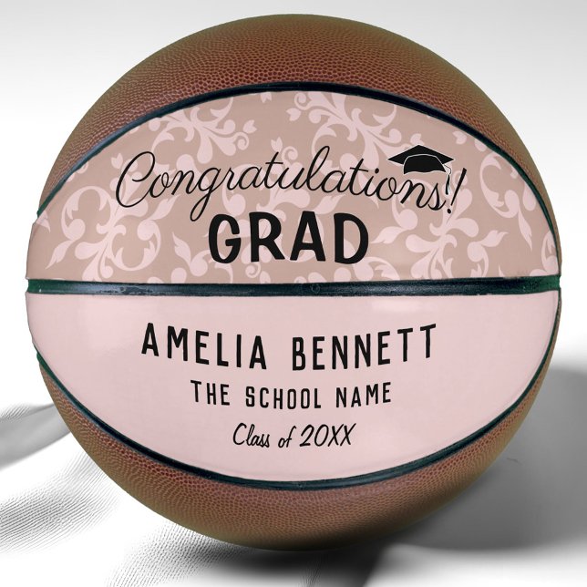 Congratulations Grad Pink Ornament Graduation Basketball (Creator Uploaded)