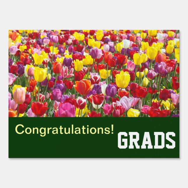 Congratulations! GRADS outdoor yard Lawn signs (Front)