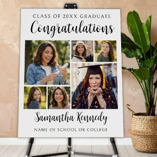 Congratulations Graduate 6 Photo Graduation White Foam Board