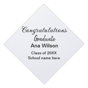 congratulations graduate add name class year schoo graduation cap topper
