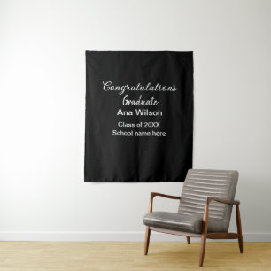 congratulations graduate add name class year schoo tapestry