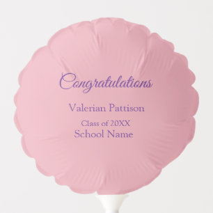 Congratulations graduate add school name simple mo balloon