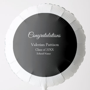 Congratulations graduate add school name simple mo balloon