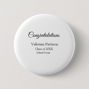 Congratulations graduate add school name simple mo button