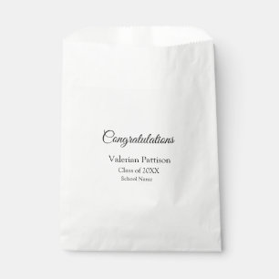 Congratulations graduate add school name simple mo favor bag