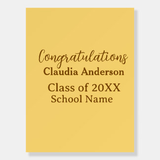 Congratulations graduate add school name simple mo foam board