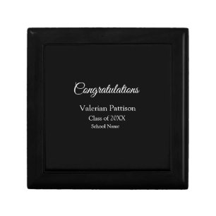 Congratulations graduate add school name simple mo gift box
