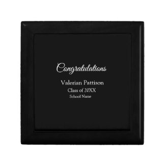 Congratulations graduate add school name simple mo gift box