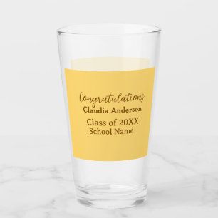 Congratulations graduate add school name simple mo glass