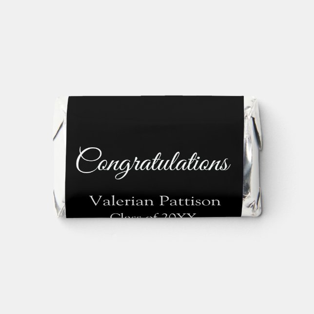 Congratulations graduate add school name simple mo hershey's miniatures (Front)