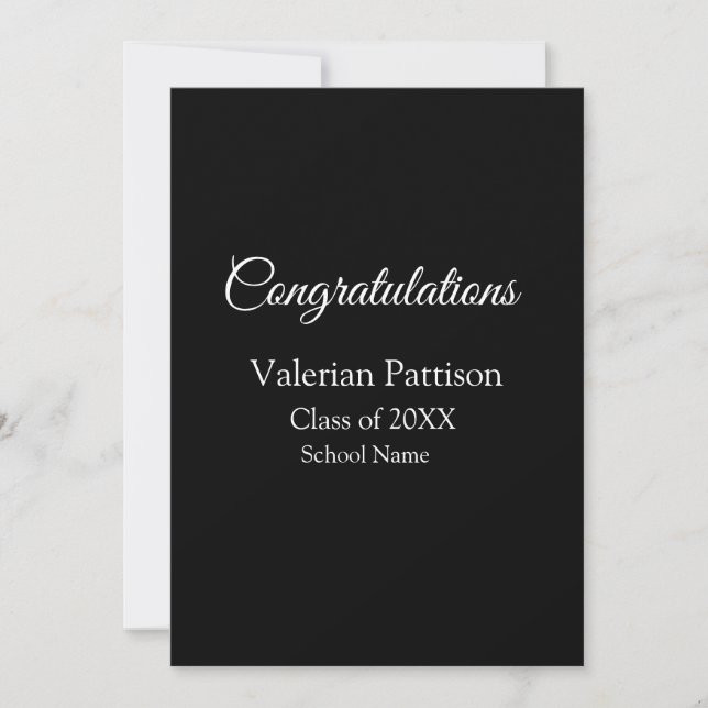Congratulations graduate add school name simple mo invitation (Front)
