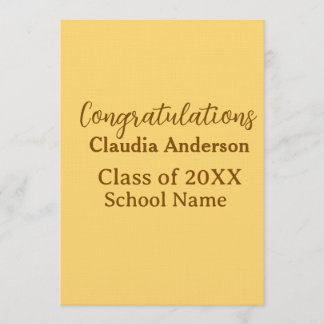 Congratulations graduate add school name simple mo invitation