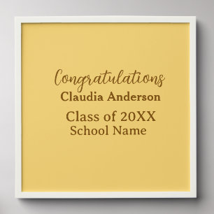 Congratulations graduate add school name simple mo peel and stick photo tile