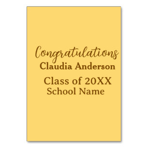 Congratulations graduate add school name simple mo table number