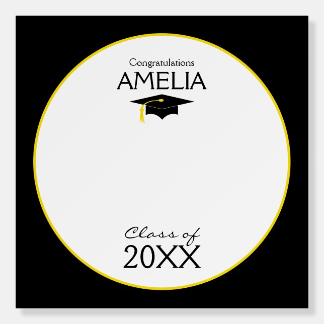 Congratulations Graduate Autograph Signature Board (Back)