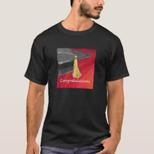 Congratulations Graduate Black and Red T-Shirt