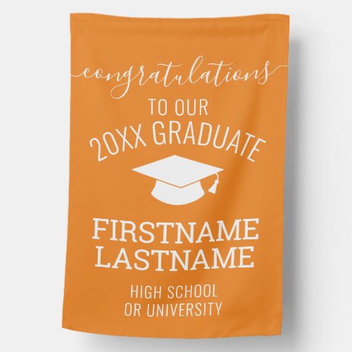Congratulations Graduate Class of 2020 _ orange House Flag