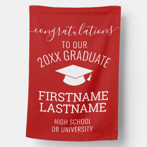 Congratulations Graduate Class of 2020 _ red House Flag