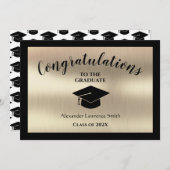 Congratulations Graduate Class of 2021 Black Gold Announcement (Front/Back)