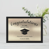 Congratulations Graduate Class of 2021 Black Gold Announcement (Standing Front)