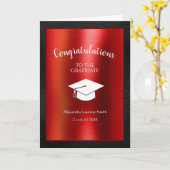 Congratulations Graduate Class of 2024 Black Red Card (Yellow Flower)