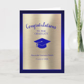 Congratulations Graduate Class of 2024 Blue Gold Card (Front)