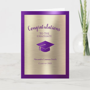 Congratulations Graduate Class of 2024 Purple Gold Card