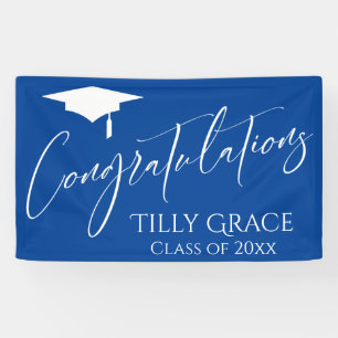 Congratulations Graduate Class of Bright Blue Banner