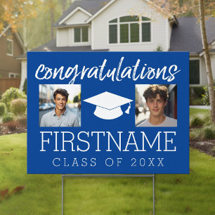 Congratulations Graduate Class of Graduation blue Sign