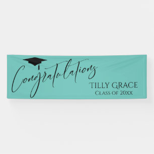 Congratulations Graduate Class of Light Teal Banner