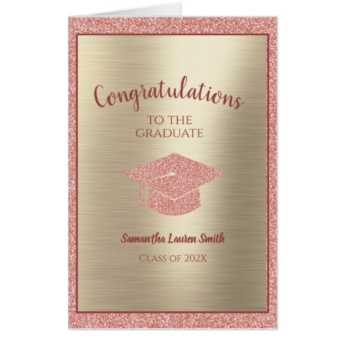 Congratulations Graduate Class of Pink Gold Card