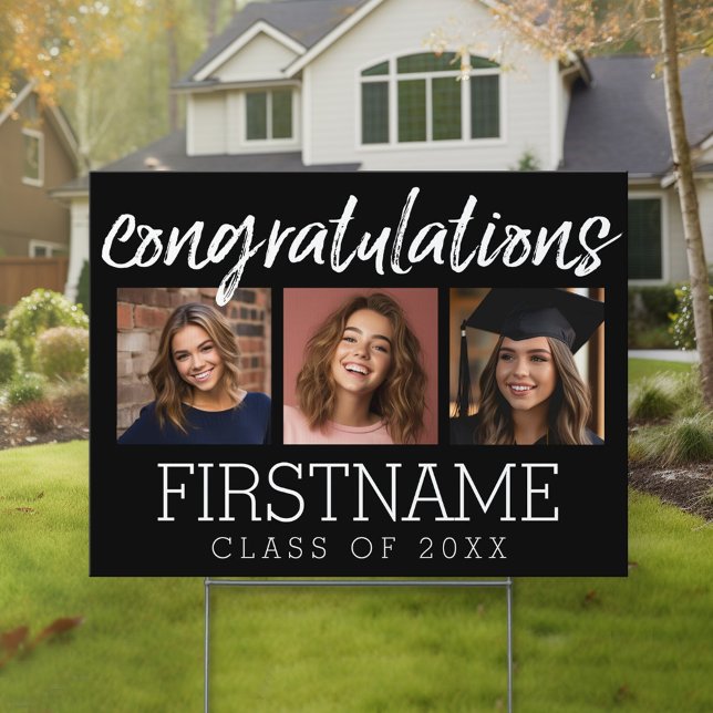 Congratulations Graduate Class of Year Graduation Yard Sign (Graduation Yard Sign - Personalize for a party and the Grad)
