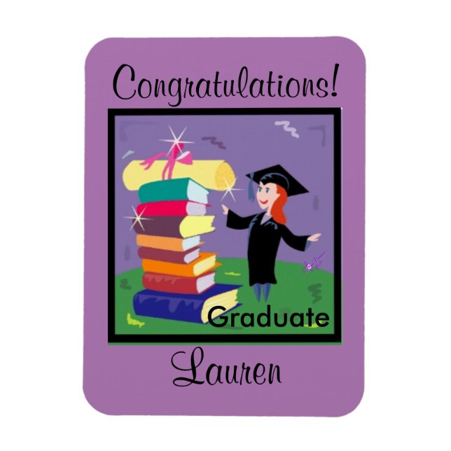 Congratulations Graduate! Custom Flexible Magnet (Vertical)