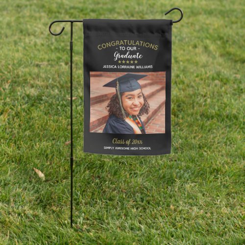 Congratulations Graduate Custom Photo Graduation Garden Flag